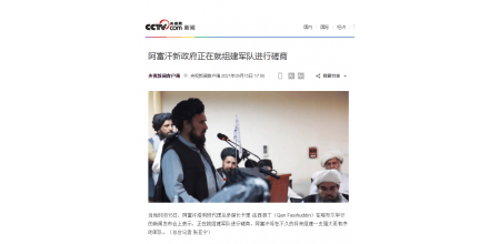 阿富汗塔利班代理總參謀長：阿富汗新政府正在就組建軍隊進(jìn)行磋商